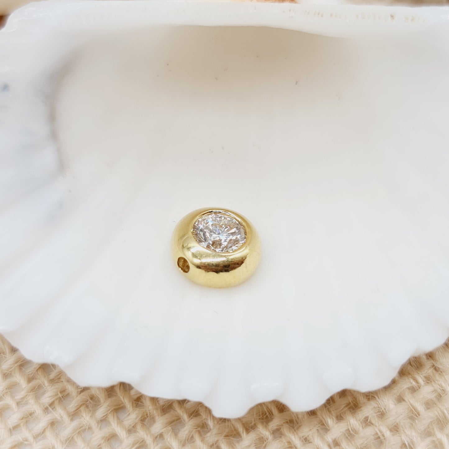 Anhänger Gold Solitär 0,86ct 1 Brillant G SI 750 18kt