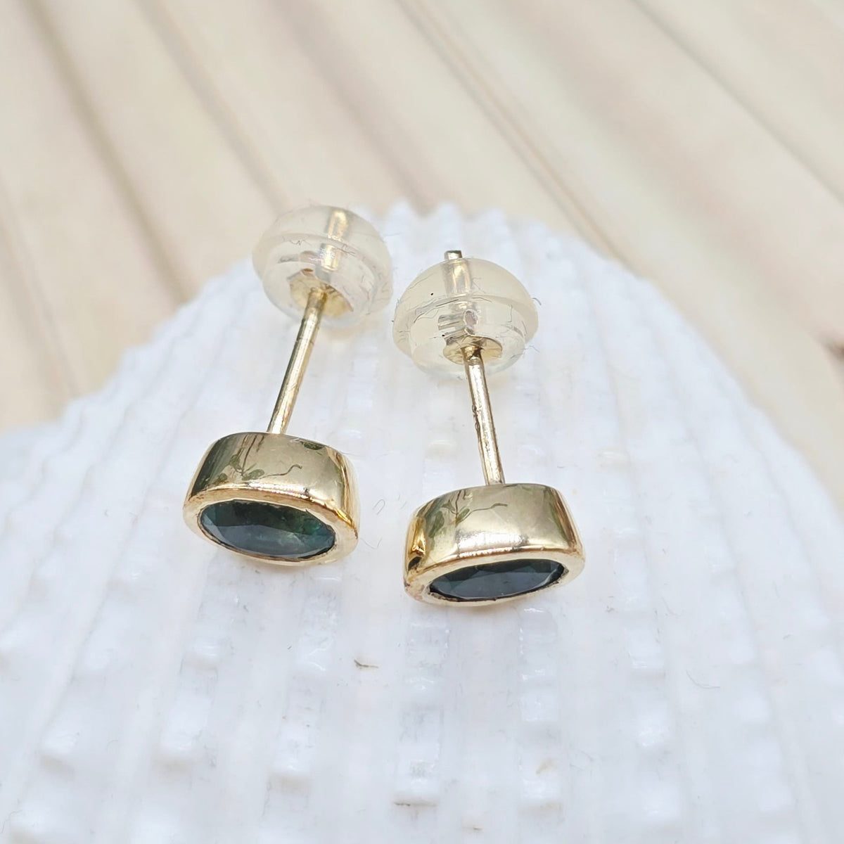 Ohrstecker Gold 375 9kt Smaragd