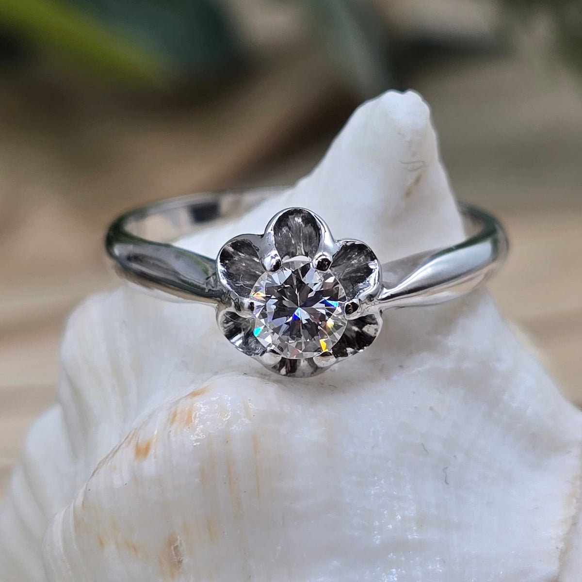 Ring Brillant 585 14 KT Weißgold