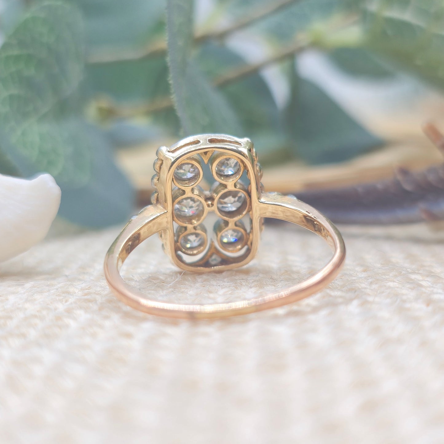 Ring Antike Brillant altschliff 585 14 KT Gold Gr. 60