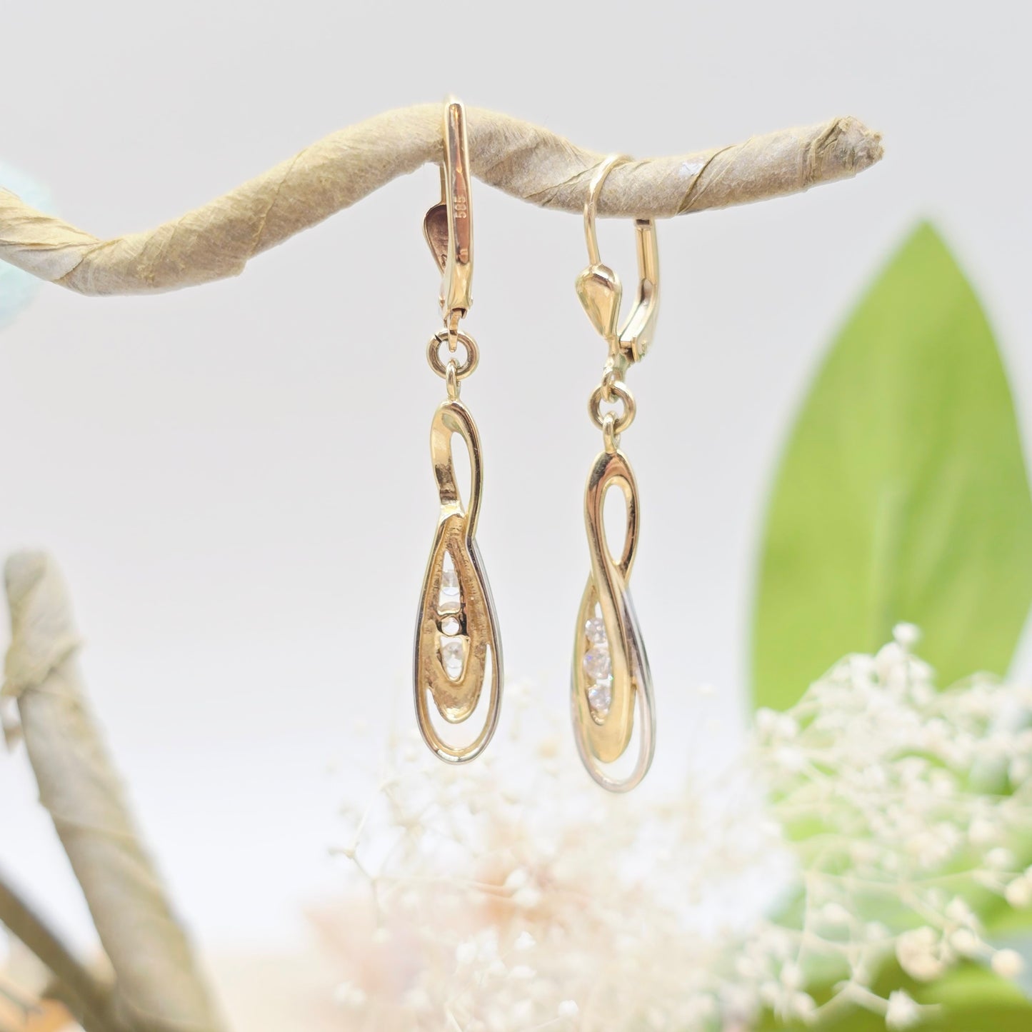 Gold Ohrringe BC 585 14 KT Gr: 41*6mm