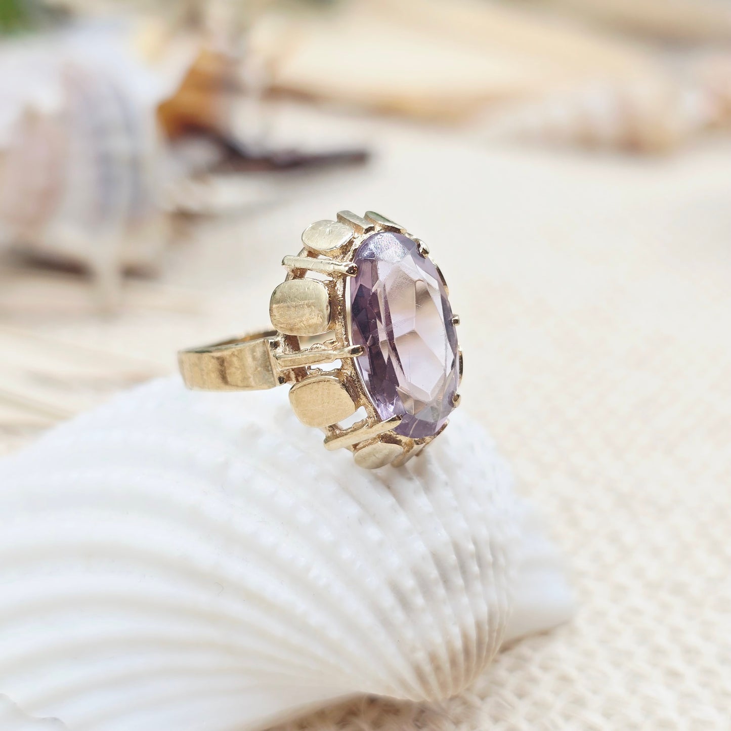 Ring Gold 333 8kt Amethyst Gr: 54