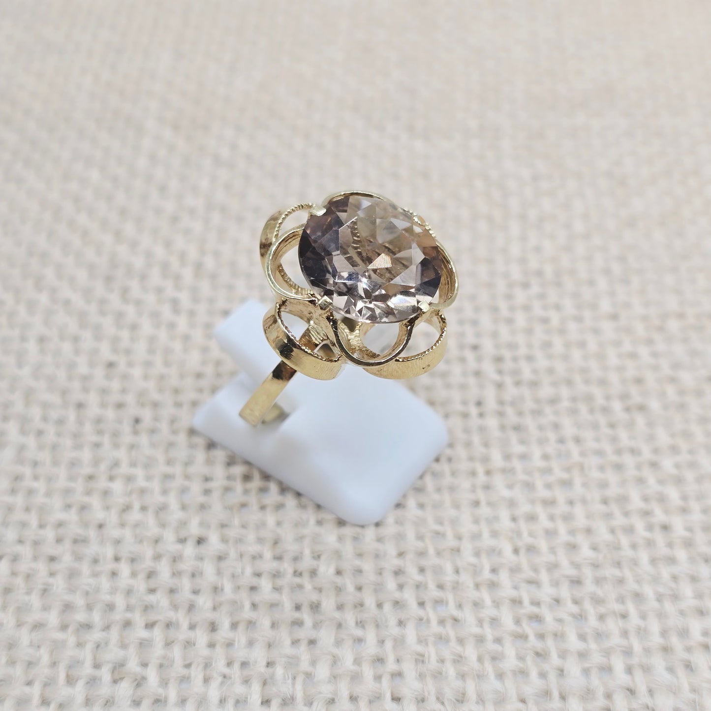 Ring Rauchquarz 585 14 KT Gold Gr. 60