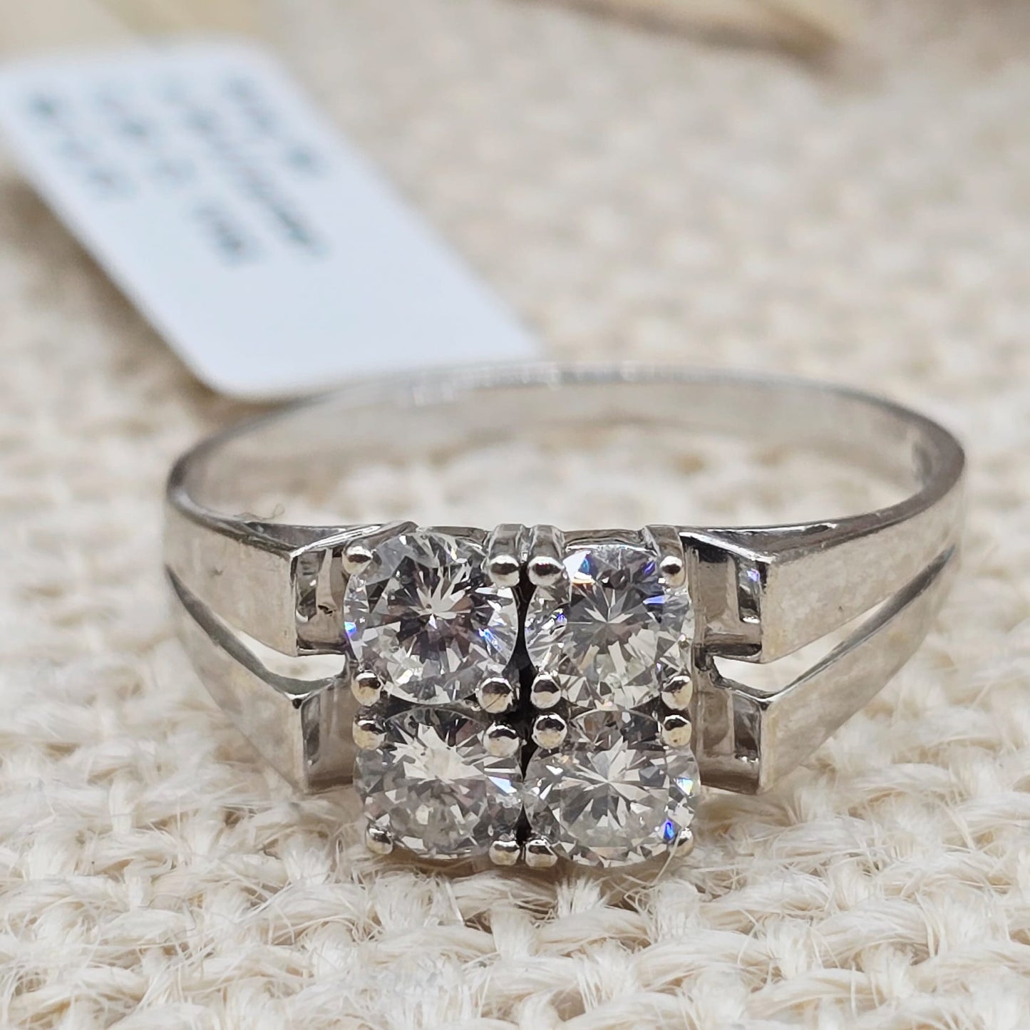 Ring Brillanten 585 14 KT Weißold Gr. 62