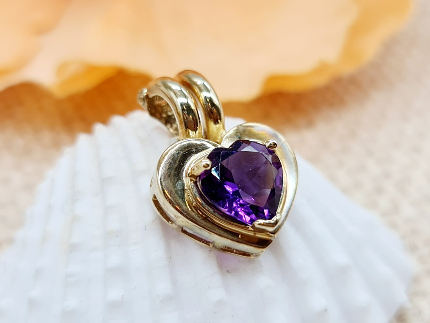 Anhänger Herz Amethyst 333 8KT Gold