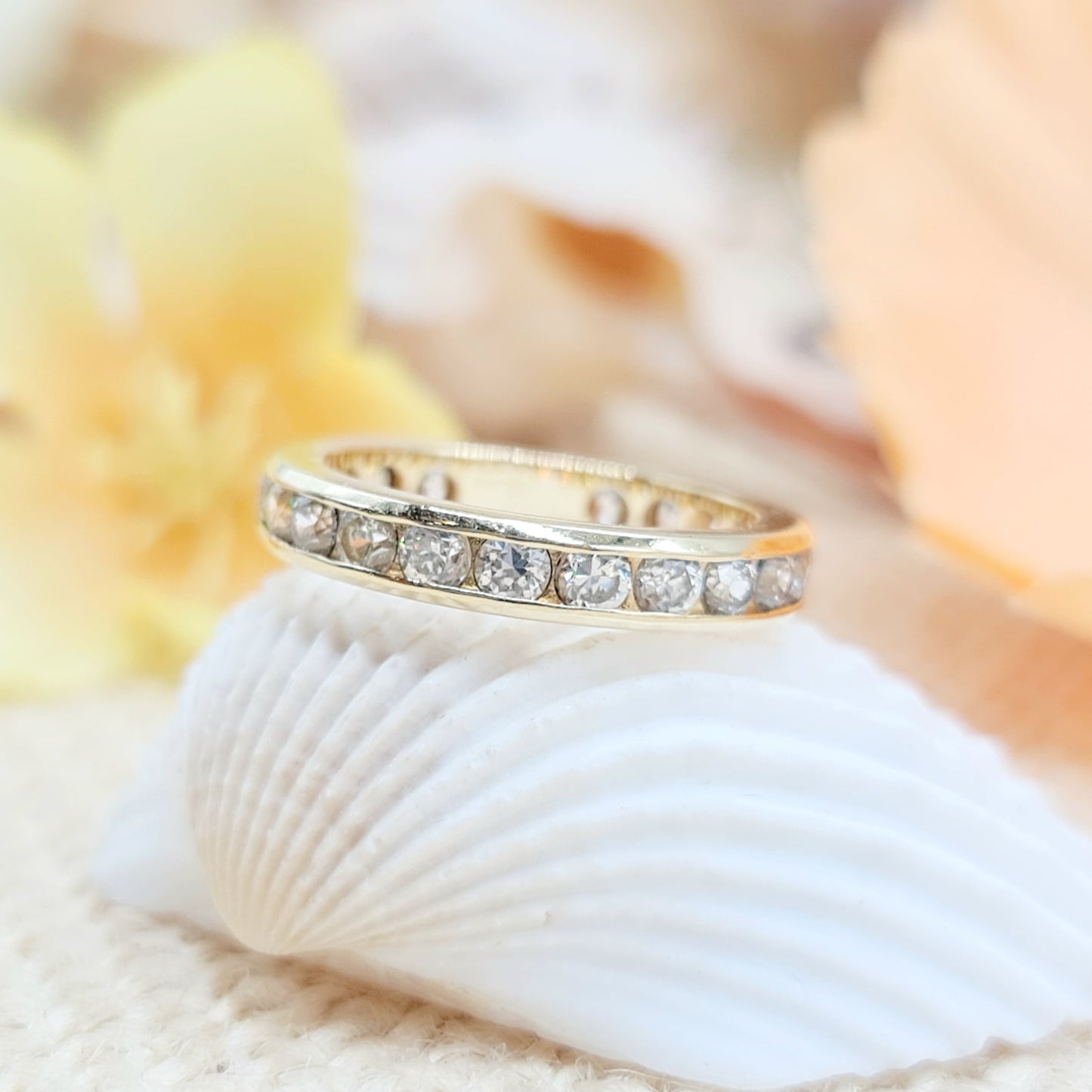 Ring Memory Zirkonia 750 18 KT Gelbgold