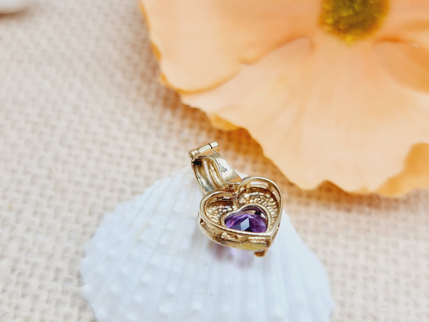 Anhänger Herz Amethyst 333 8KT Gold