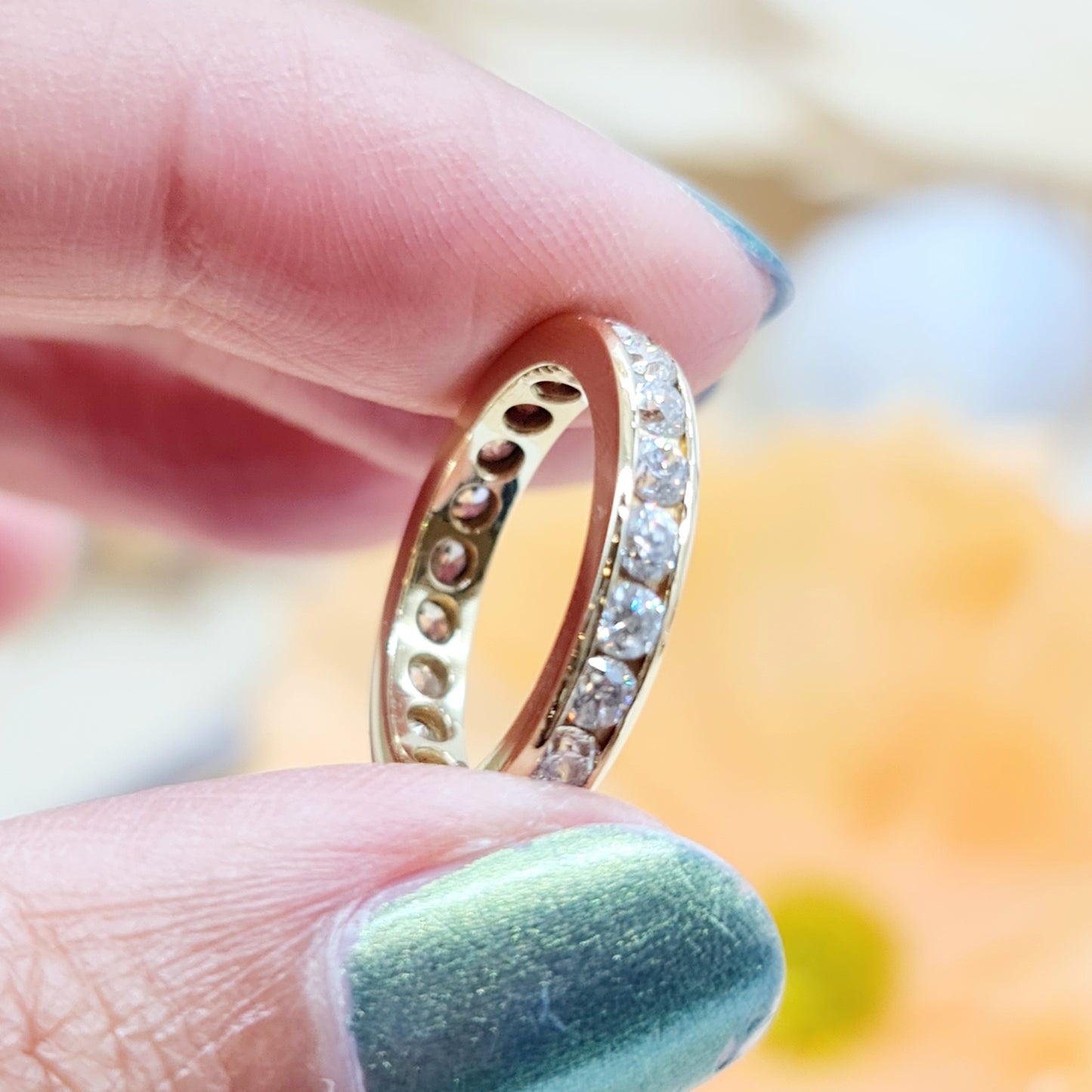 Ring Memory Zirkonia 750 18 KT Gelbgold