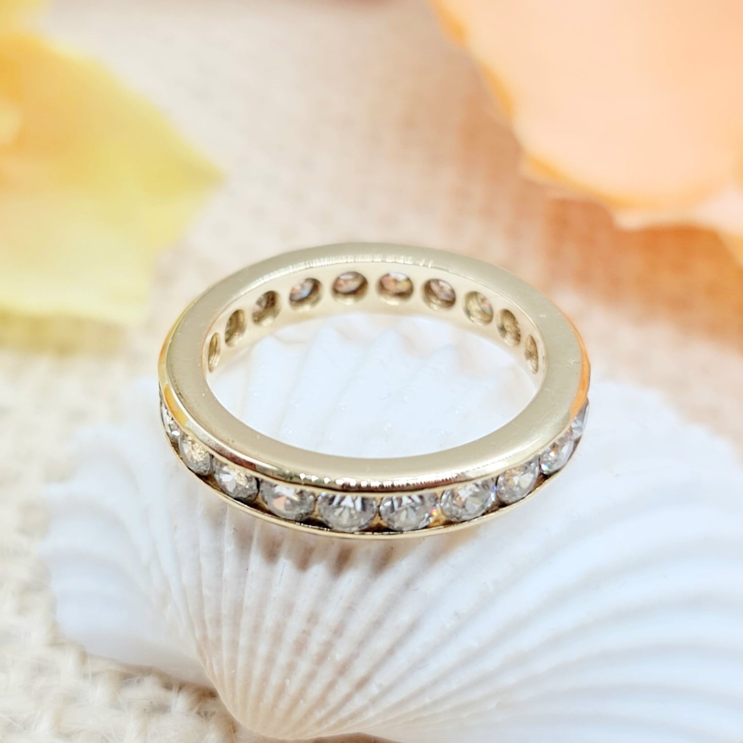Ring Memory Zirkonia 750 18 KT Gelbgold