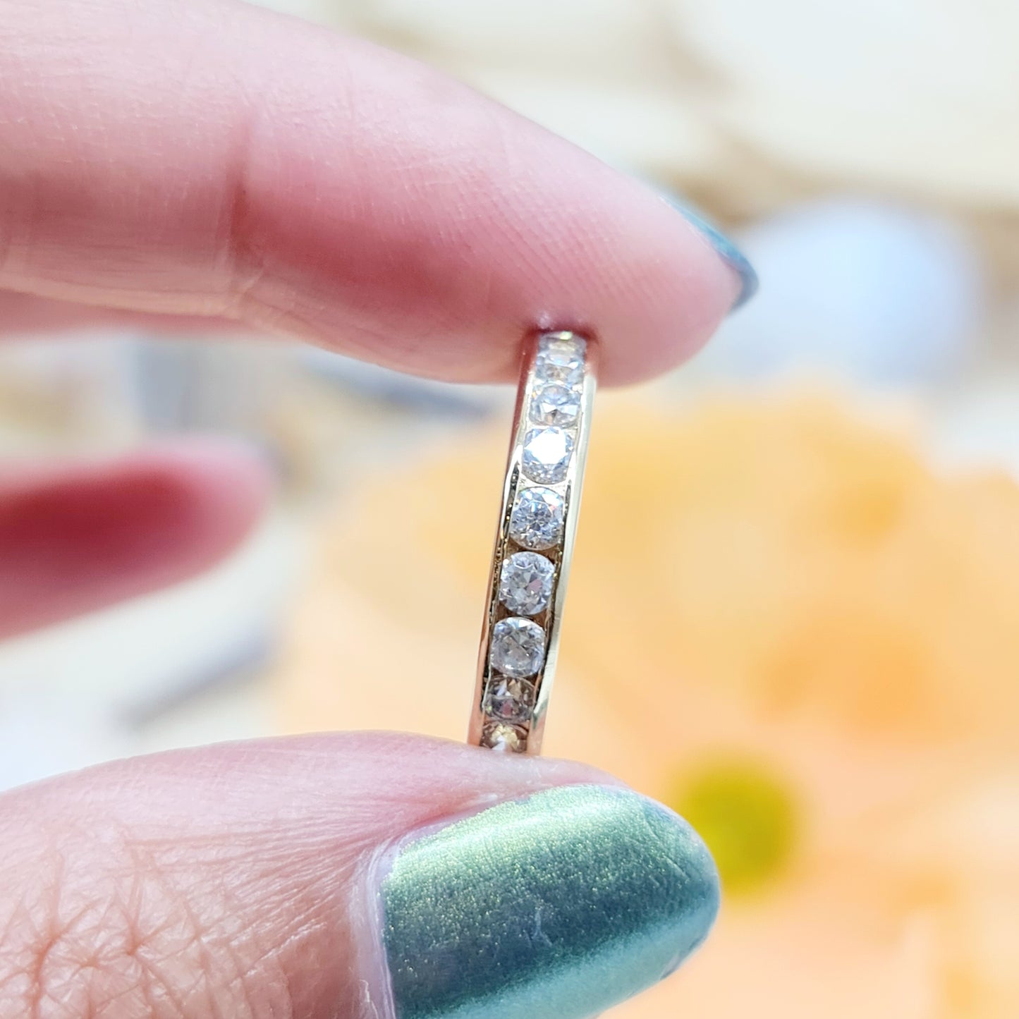 Ring Memory Zirkonia 750 18 KT Gelbgold