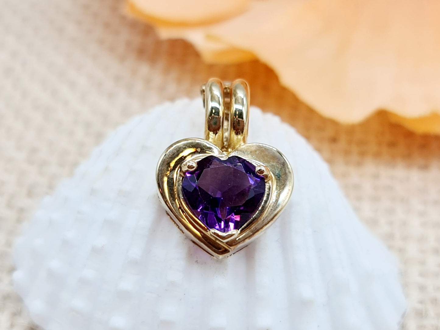Anhänger Herz Amethyst 333 8KT Gold