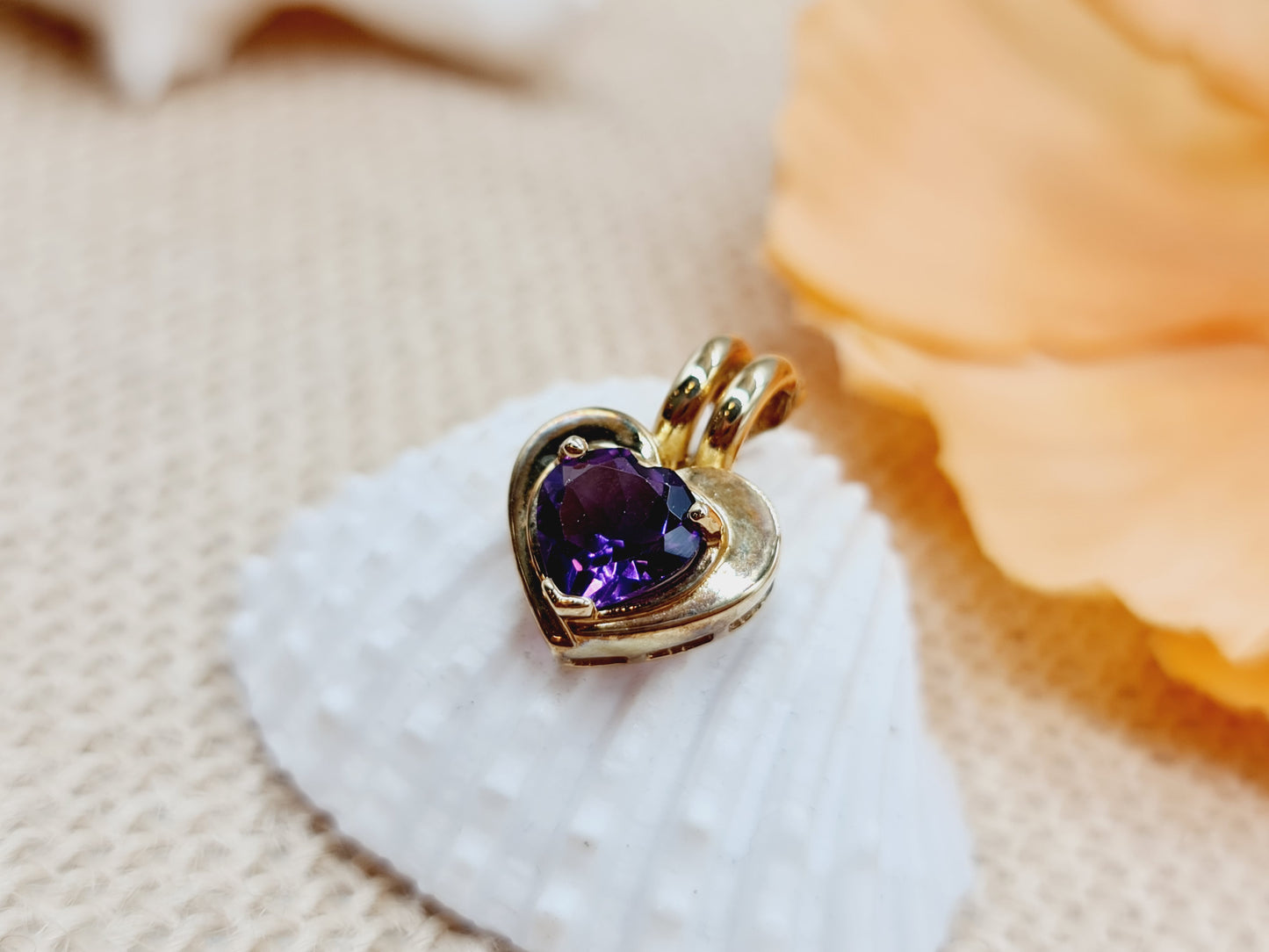 Anhänger Herz Amethyst 333 8KT Gold
