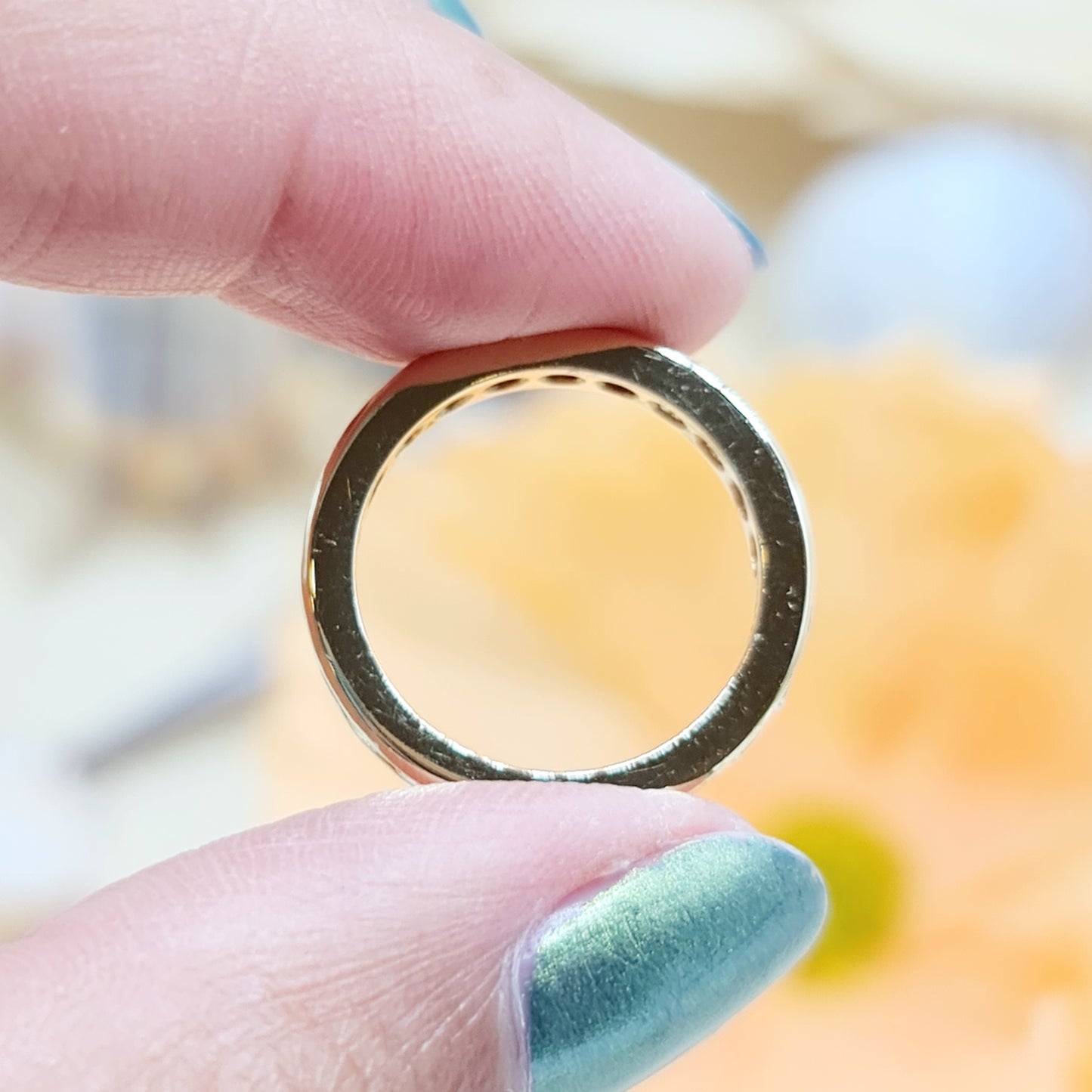 Ring Memory Zirkonia 750 18 KT Gelbgold